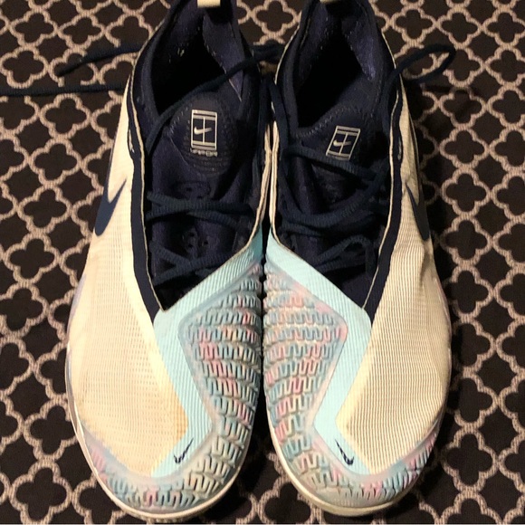 Nike Womens React Vapor NXT Flyweave CVO724 Sz 10.5 Blue White